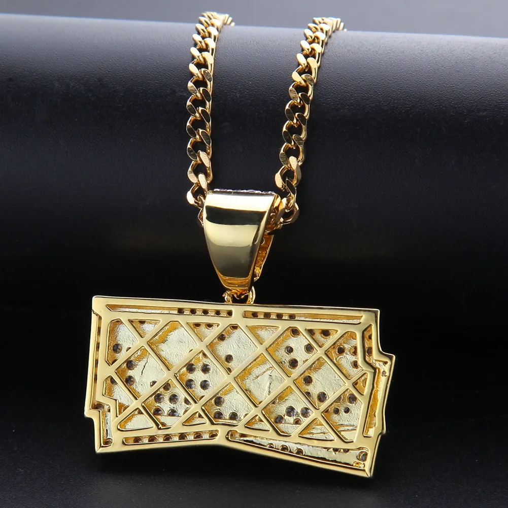 LK BLING KING 100 долларов США, кулоны для банкнот, золотой мешок для денег, ювелирные изделия в стиле хип-хоп