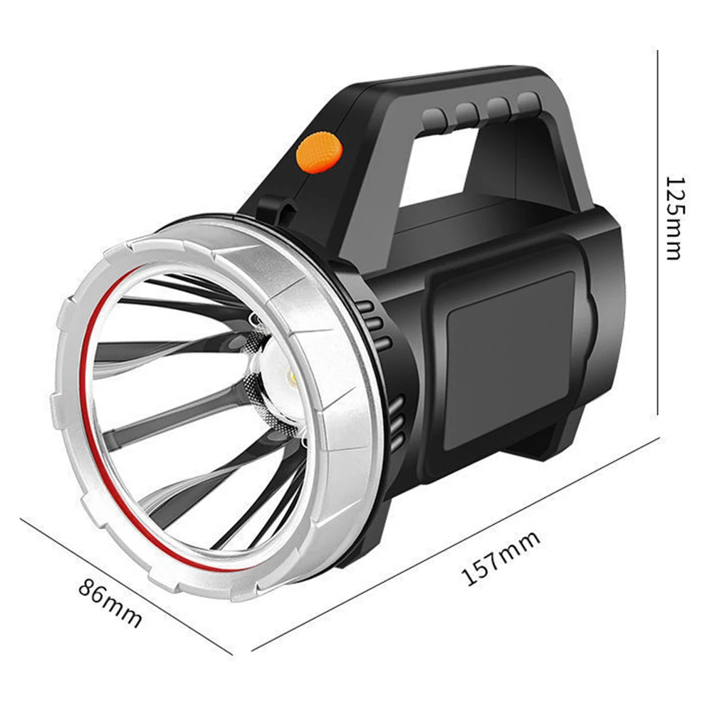 Holofote LED portátil poderoso, Lanterna recarregável USB