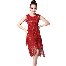 Блестящее платье с кисточками для латинских танцев сценический костюм для соревнований