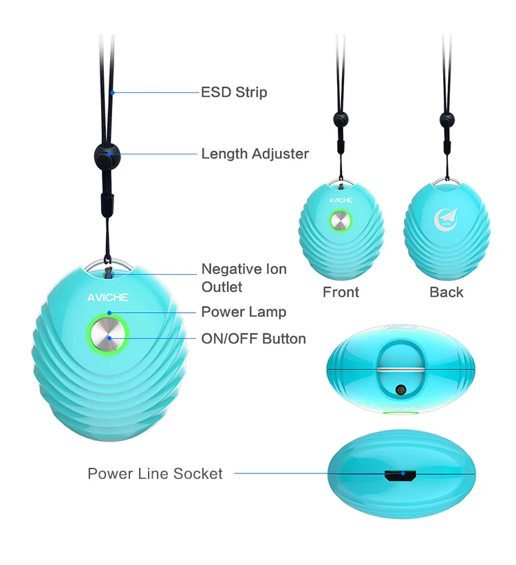 Персональный переносной очиститель воздуха ожерелье/Мини Портативный освежитель воздуха ионизатор/генератор отрицательных ионов/Низкий уровень шума для взрослых детей