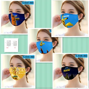 

New Cartoon Go Pokemon Filter Masks Pocket Monster Face Mask Pikachu Cosplay Mouth Masks Cotton Adult Outdoor Travel Mask Toys