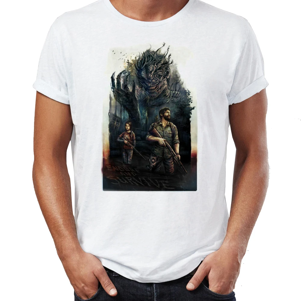 Новая мужская футболка последняя из нас Joel And Ellie Giraffe Badass Artsy Awesome Художественная