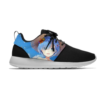 

Re Zero Rem Anime Hot Cute Kawaii Vogue Popular Kids Sport Running Shoes Casual Breathable 3D Print Sneakers Boys Children Girl
