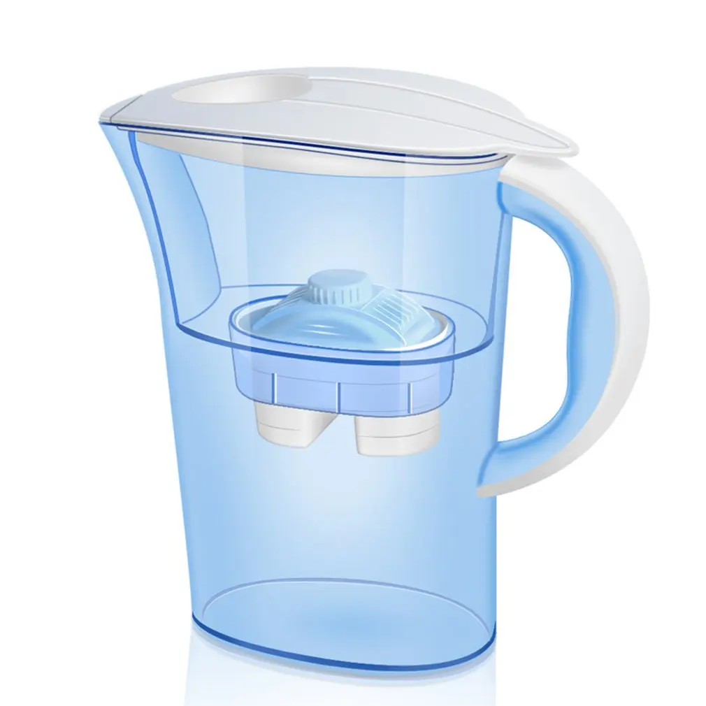 light blue Фильтр для воды кувшин чайник стерилизация мульти эффект фильтр с заправкой картридж активированный уголь домашний офис посуда для напитков очиститель - Цвет: light blue