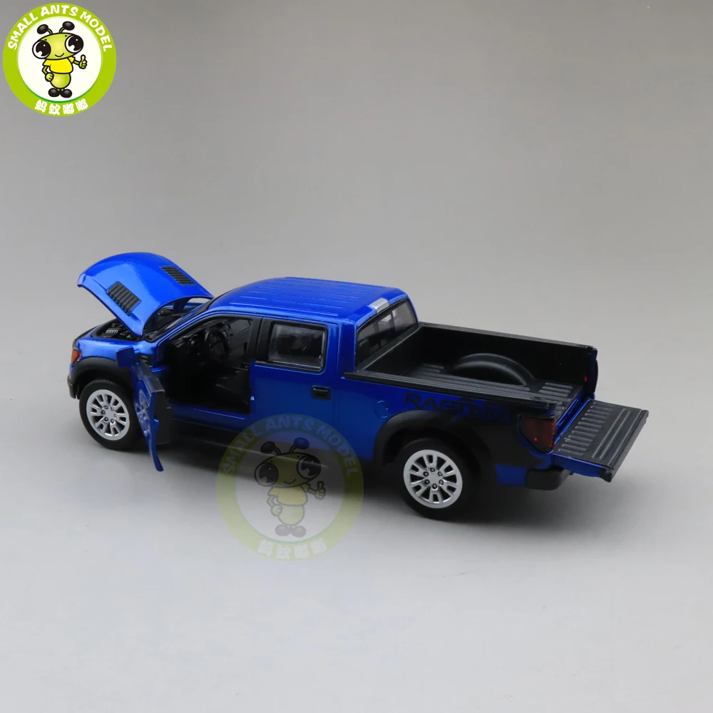 1/34 Ford F150 F-150 Raptor пикап литая модель автомобиля игрушки для детей Детское звуковое освещение Вытяните назад Подарки для мальчиков девочек