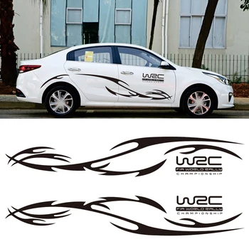 

Car Side Stickers Wave Stripe Hood Sticker Racing Sports Decal Auto Vinyl Film Stickers Universal Car Accessories