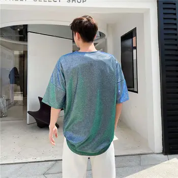 

2020 New Korean Personality Summer Men's Trend Wild Street Student Casual Senior Sportsman Business Short-sleeved T-shirt