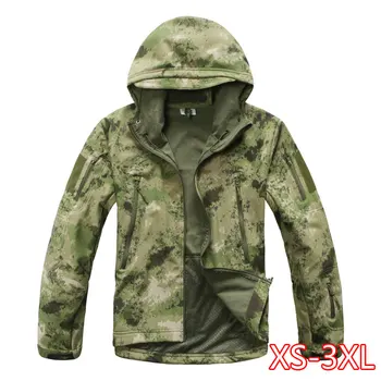 

Tactical Softshell Camouflage Jacket Set Men Army Windbreaker Waterproof Hunting Clothes Set Military Jacket and Pants 2020