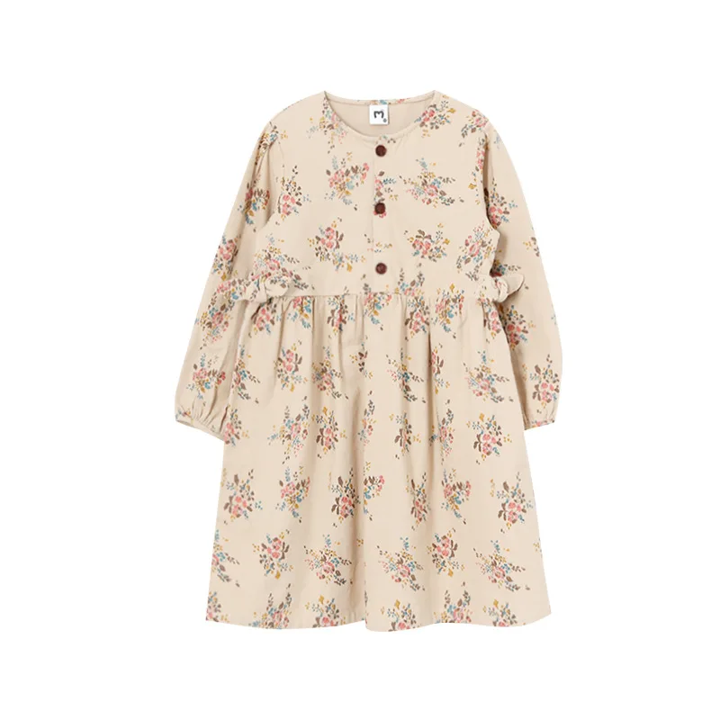

New Baby Girls Princess Dress 2019 Kids Autumn Dress Retro Cotton Floral Mother and Daughter Dress Kids Dresses for Girls,#5371