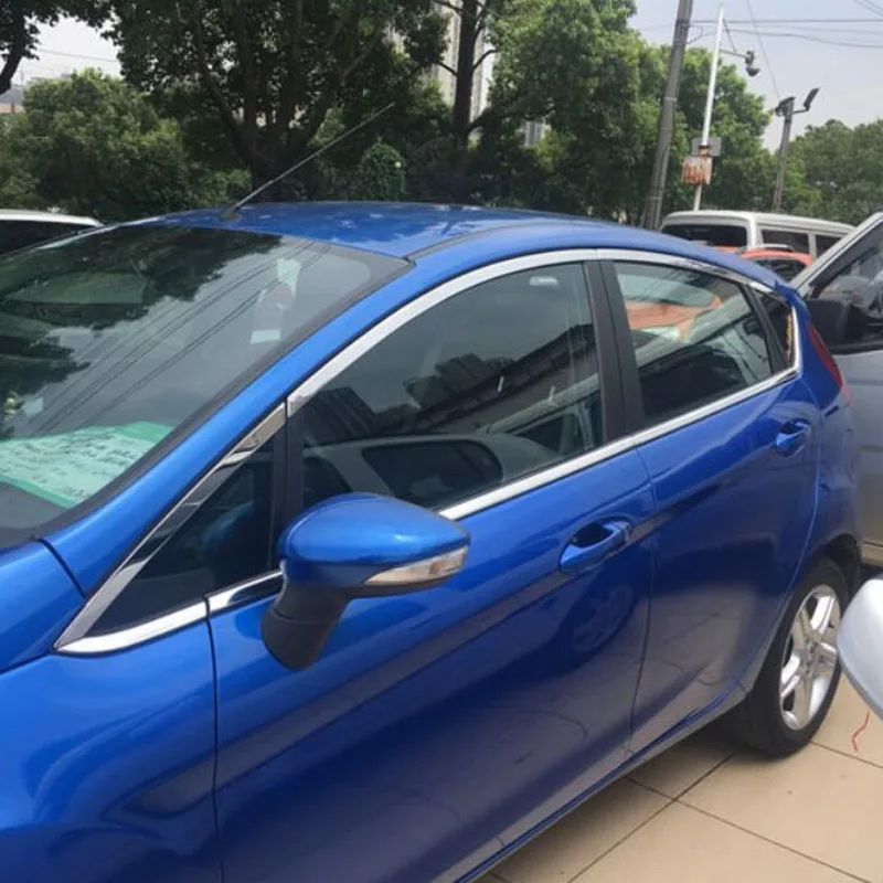 Наклейки Tonlinker для наружной двери автомобиля окна кромки чехла наклейки Ford Fiesta 2009