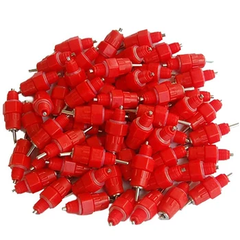 

Chicken Water Poultry Hen Screw Style Nipple Drinker Feeder 50Pack