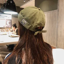 Fold Skullcap Retro Men Sailor Cap Women Warm Roll Cuff Bucket Cap Brimless Hat Hat Adjustable Retro Vintage Cap
