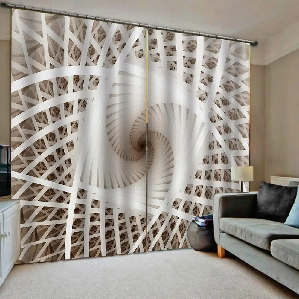 Роскошные занавески 3D затемняющие Оконные Занавески для гостиной