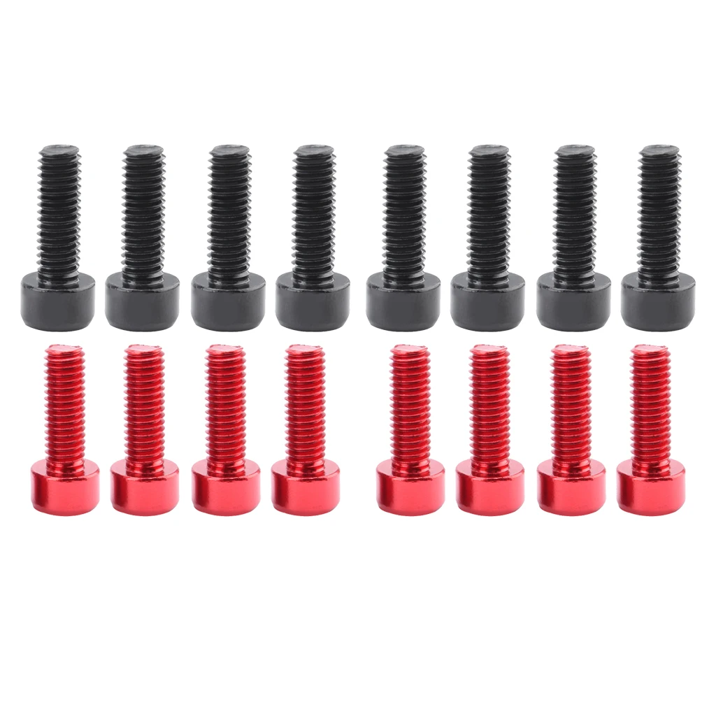 16pcs Water Bottle Cage Bolts, Aluminum Alloy Water Bottle Cage Screws for MTB, Mountain Bike, Road Bicycle