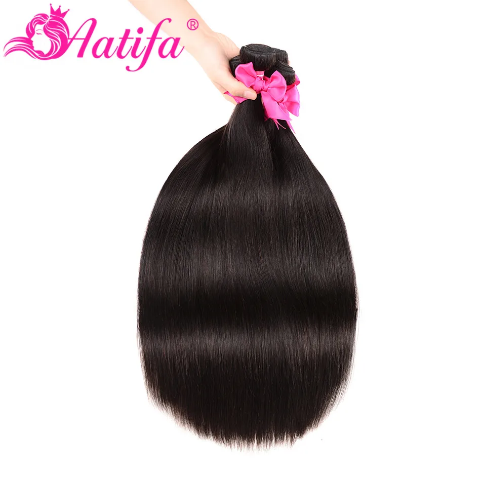 Peruvian Straight Hair Bundles With Frontal 13*4 Frontal With Bundles Remy Hair 3 Bundles With Frontal Aatifa hair