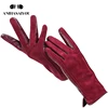 Хорошее качество, сенсорные перчатки, цветные зимние женские кожаные перчатки, натуральная замша, 50% натуральная кожа, 50% женские перчатки-2007 ► Фото 1/6