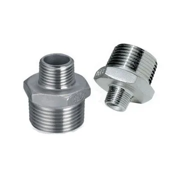 

1/2"x1/4" Hex Nipple Threaded Reducer Male x Male Pipe Fittings Stainless Steel SS304