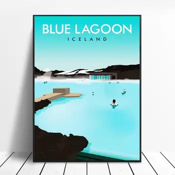 

Iceland Travel Canvas Print Wall Art Poster Picture Modern Minimalist Bedroom Living Room Decoration No Frame