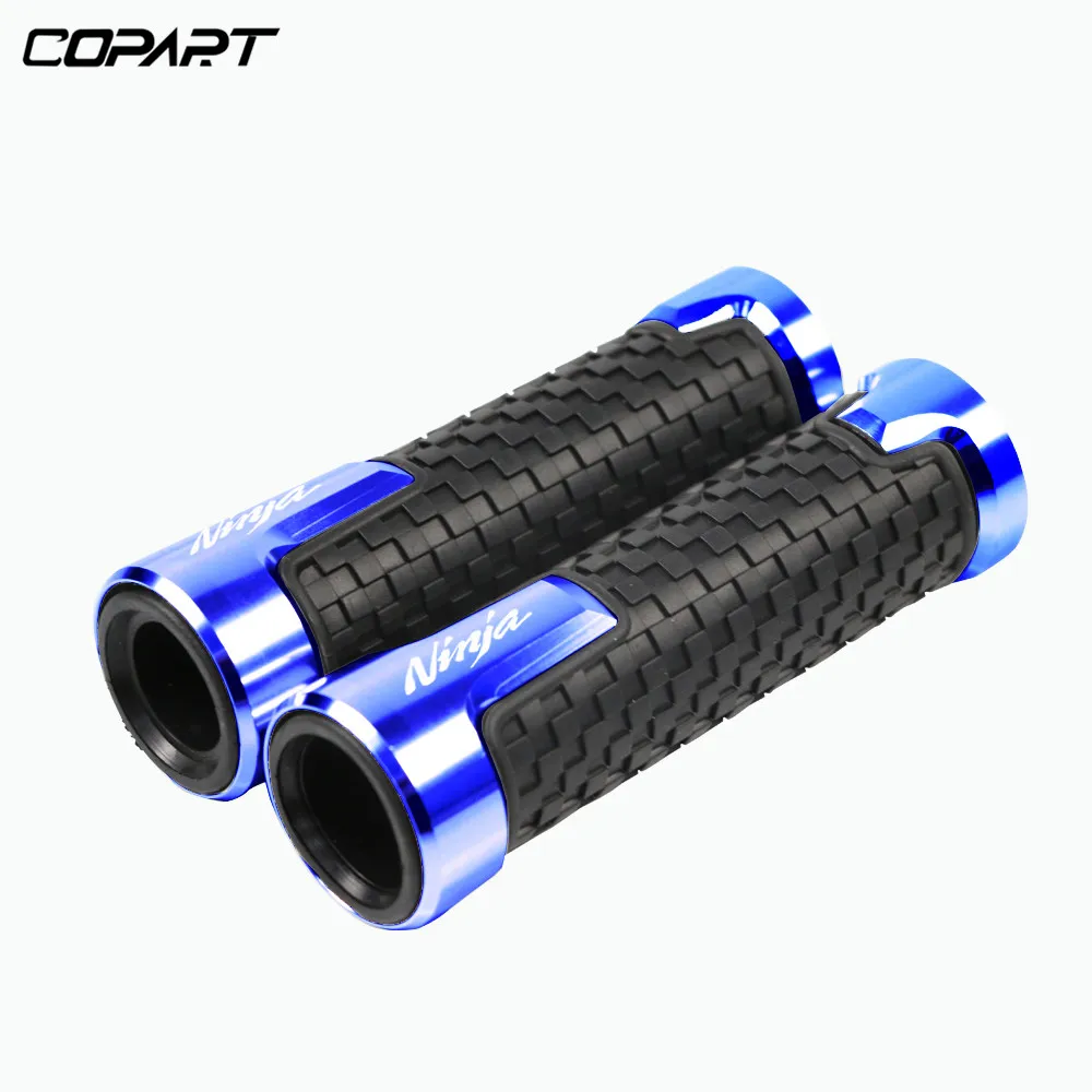 Blue 7/8 ''22mm для Kawasaki NINJA 250R 300 ER6 650 ZX6 ZX7 ZX9 ZX10 ZX12 ZX14 Резиновая Защитная подкладка на ручками Конец ручки бар ручки - Цвет: Blue