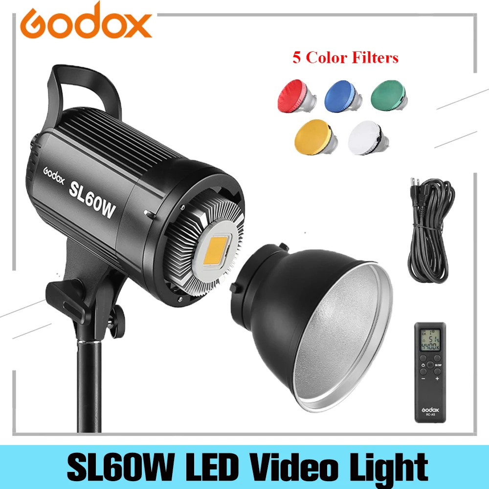 Светильник Godox для видеосъемки светодиодный SL60W 5600K белая версия светильник непрерывный крепление Bowens