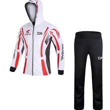 Новая летняя одежда для рыбалки Мужская куртка с капюшоном водонепроницаемое быстросохнущее пальто на молнии походная одежда для рыбалки+ брюки