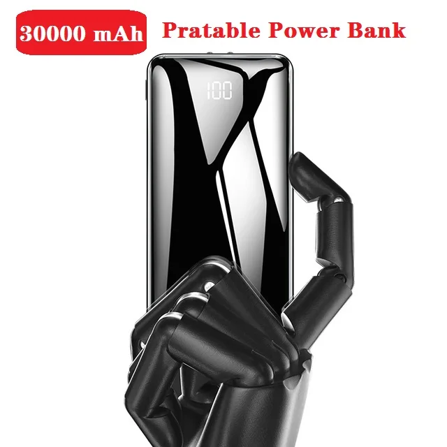 Внешний аккумулятор PoverBank 2 30000 мАч USB светодиодный портативный мобильный телефон