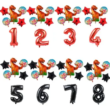 

Dinosaur Birthday Party Balloon Anniversaire Jungle Safari Party Decor Supplies Woodland Birthday Party Decor Number Balloon