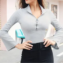 Осень yoga рубашка на молнии Длинные рукава Топы спортивные для Женский для фитнеса и зала укороченный спортивные, для тренажерного зала рубашка Спортивная одежда с плавным переходом цветов A1