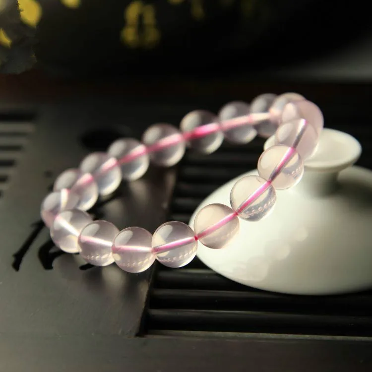 

8mm Top Quality Natural Rose Quartz Pink Bracelet Star light Stretch Best Woman Men Round Beads Crystal AAAAA Drop Shipping