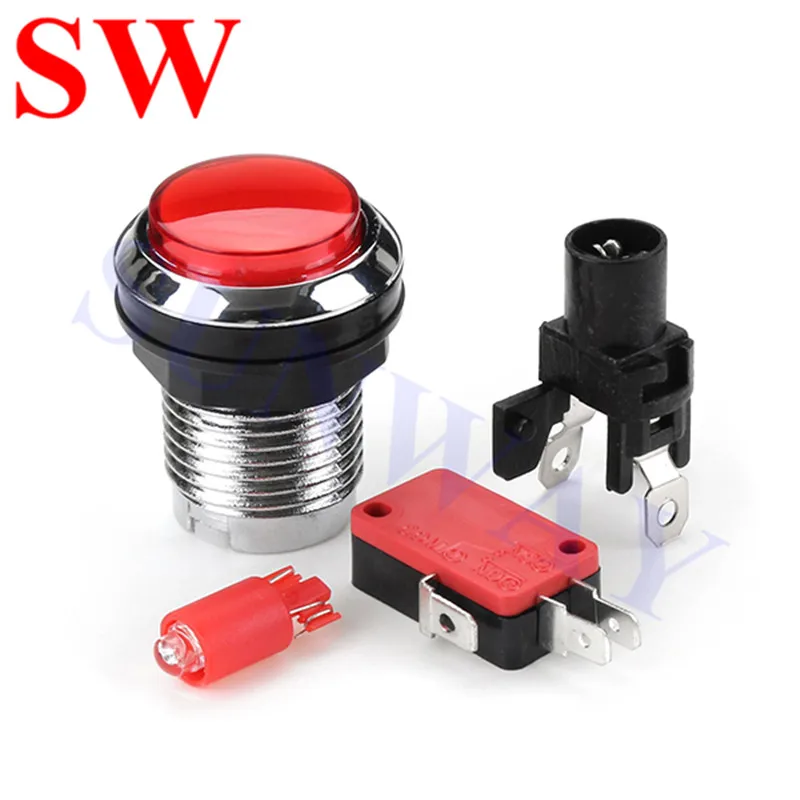 Аркадный джойстик DIY Kit Zero Delay USB энкодер для ПК с джойстик Sanwa для аркадных игр и хромированные кнопки для аркадной игры Mame Part Kit