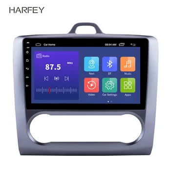 

Harfey 2 DIN Android 9.1 Car Radio GPS Navigation Touchscreen Quad-core 9" For Ford Focus Exi AT 2004 2005 2006-2011 bluetooth