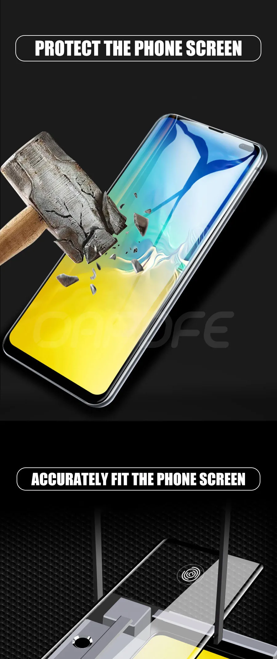 30D полное покрытие протектор экрана закаленное стекло на для samsung Galaxy S10 5G S9 S8 Plus S10e Note 8 9 10 Pro стеклянная пленка