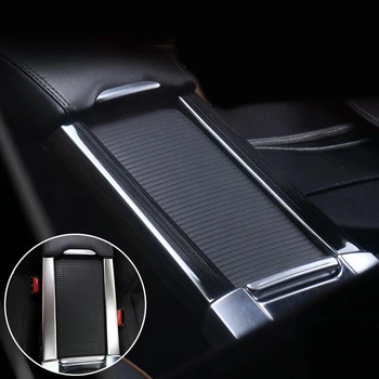 

Accessories Center panel Cover Silver 2Pcs Cup Holder Console Trim Frame