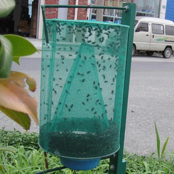 

Health 1PCS Pest Control Reusable Hanging Fly Catcher Killer Flies Fly trap Zapper Cage Net Trap Garden Home Yard Supplies
