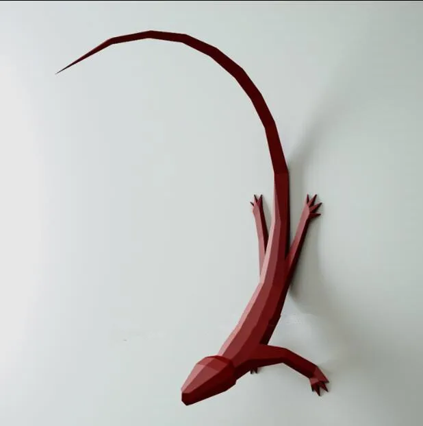 3D бумажная модель Gecko Precut бумага ремесло Домашний Декор Украшение стены Развивающие головоломки детские игрушки «сделай сам» подарок на день рождения 2774