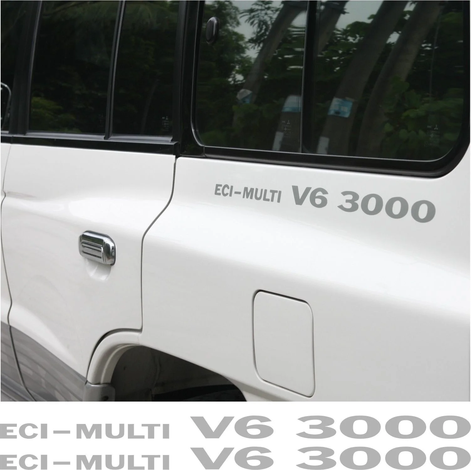 

For 2Pcs/Set Mitsubishi Pajero Shogun Montero SFX ECI-Multi 3000 decals stickers GLS GLX MK2