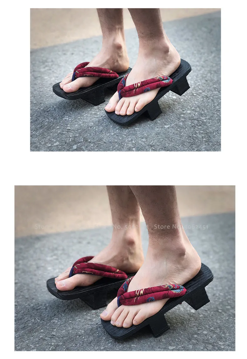 Мужской японский костюм из аниме Наруто сандалии традиционные Сабо Geta Kamado Nezuko деревянная обувь уличные тапочки Самурайские вьетнамки