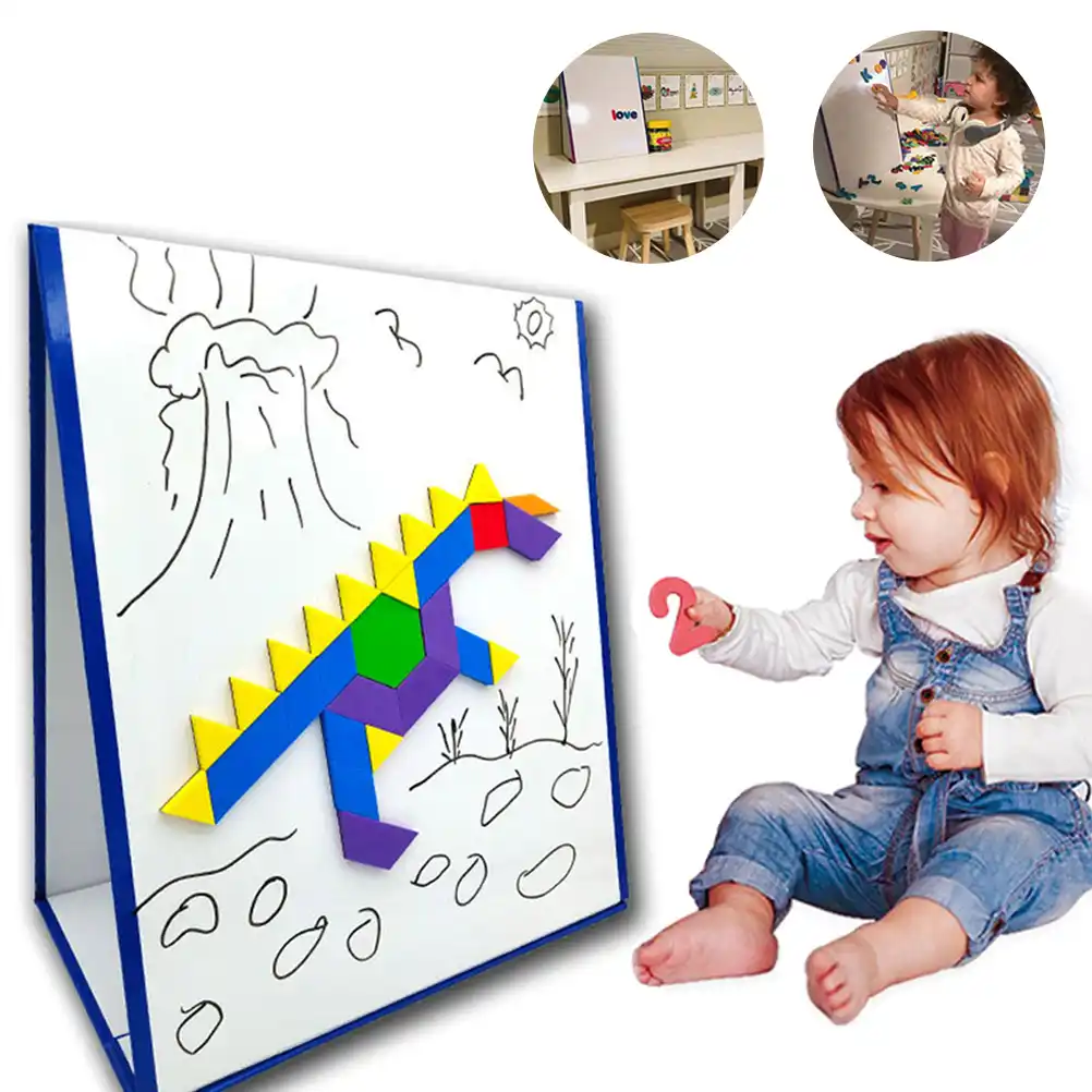 للطي سبورة بيضاء مغناطيسية لوحة الرسم مثلث الذاتي الدائمة السبورة الأطفال الكتابة لوحة الرسم لعبة تعليمية ألعاب الرسم Aliexpress