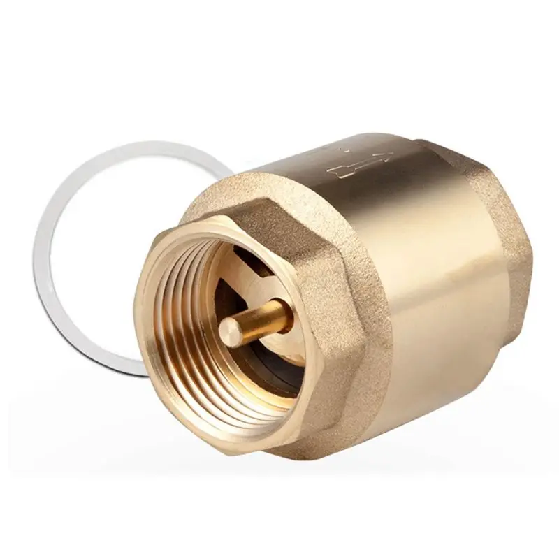 Brass Female Male Thread In Line Spring Vertical Check Valve Pump Pipe Fittings M89B
