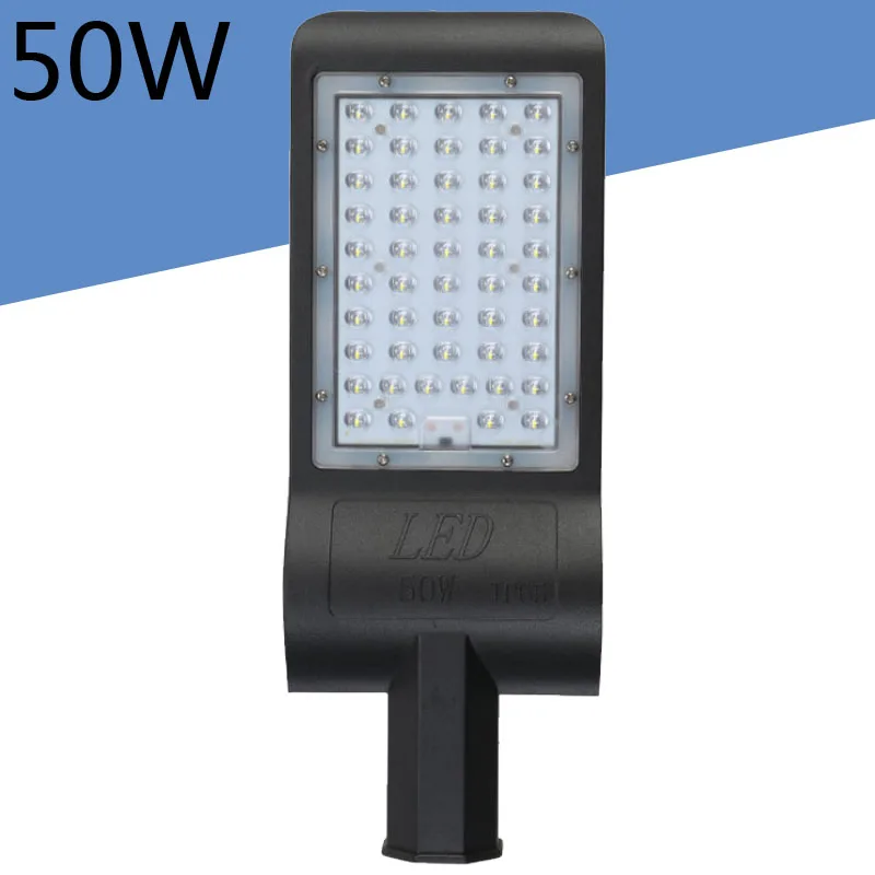 50 Вт светодиодный уличный светильник AC85-265V PV> 0,9 CRI> 80 IP65 уличный дорожный светильник smd3030 160lm/W 3 года гарантии