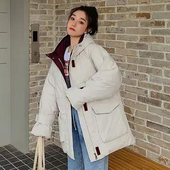 

Military Jackets Down Cotton Padded Autumn Winter Women Jacket Coat Oversized Coats Hooded Parkas Warm Winter Jacket Women C5738