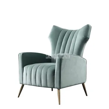 

Nordic Single Lazy Couch Chair Balcony Leisure Bedroom Living Room Chair Larch Solid Wood Frame Comfortable Single Sofa Chair