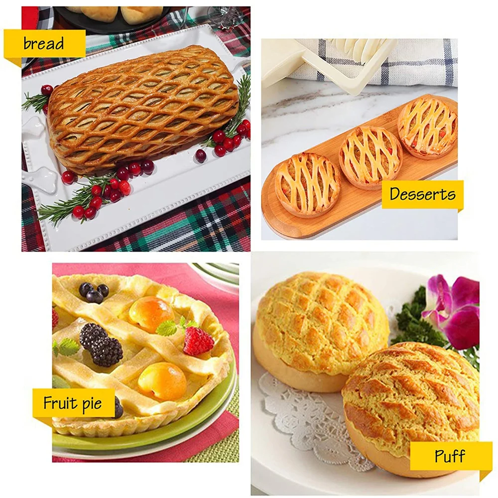 S/M/L Plastic Lattice Roller Cutter Dough Cutters Pie Pizza Cookie Pull Net Wheel Knife Baking Pastry Tools Kitchen Accessories