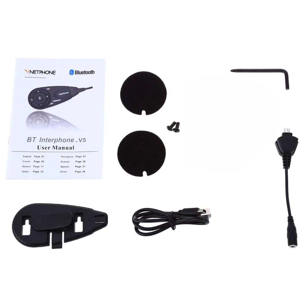 OllyMurs V5 1200 м Bluetooth мотоциклетный шлем переговорный полный дуплексный домофон гарнитура комплект для 5 гонщиков XL-96