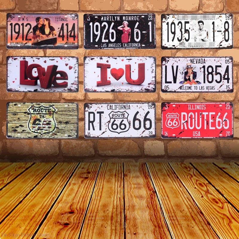 Добро пожаловать металлическая жестяная вывеска love London Route 66 художественный