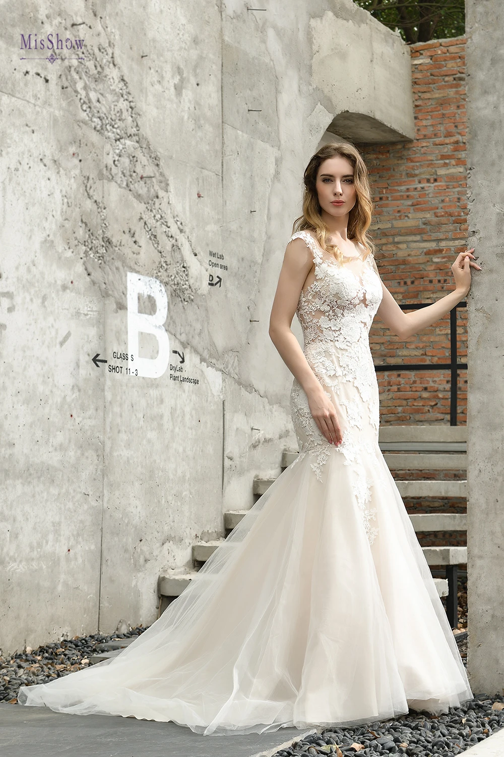 Robe De Mariee Mermaind Свадебные платья Кружева О-образный вырез, свадебные платья с блестками свадебные платья быстрой доставки в течение 3 дней