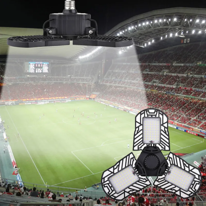 

New Super Bright Deformable LED Ceiling Light Waterproof IP65 LED machine lamp Industrial Lighting 8000LM for Garage Workshop