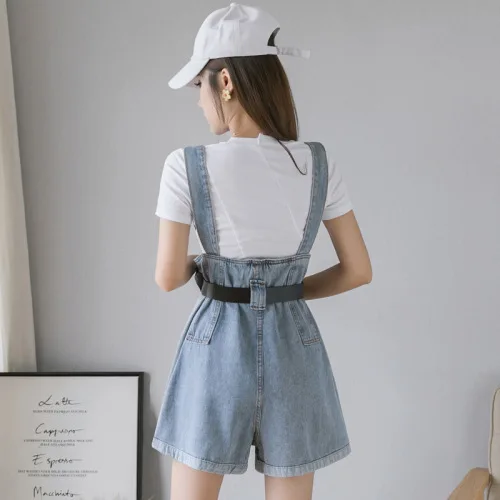 S- 3XL New Summer Plus Size Denim Overalls Female Harajuku Kawaii Playsuits Feminino Loose Students Women Jumpsuit Shorts Mujers S- 3XL New Summer Plus Size Denim Overalls Female Harajuku Kawaii Playsuits Feminino Loose Students Women Jumpsuit Shorts Mujers