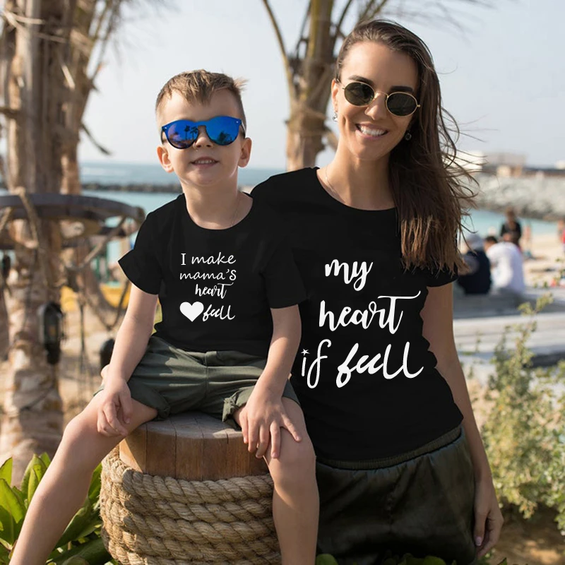Mother And Daughter Matching Print T Shirt | 2 colors - Black & White