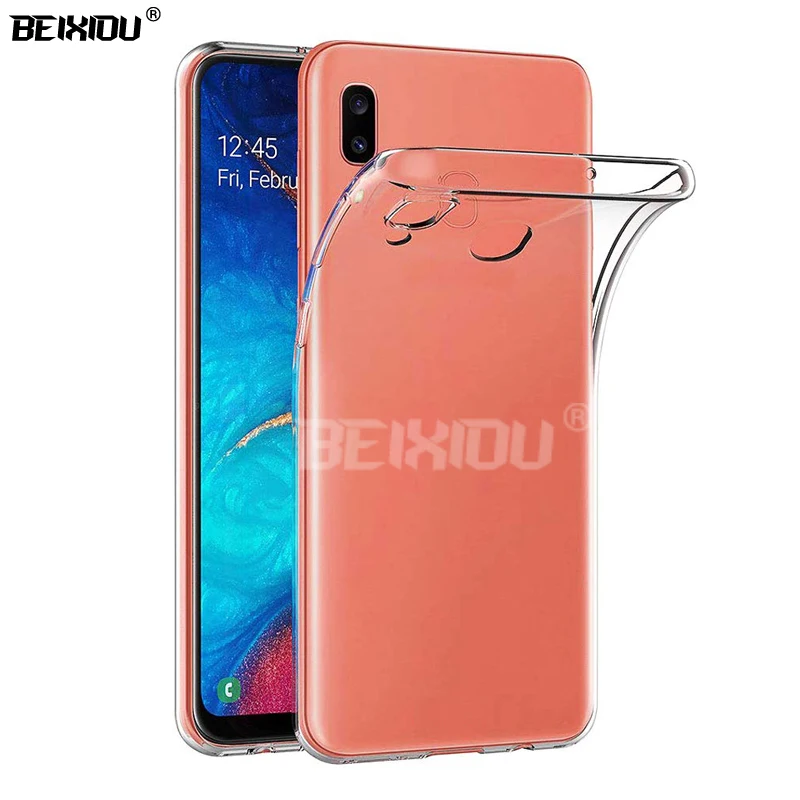 Чехол для samsung Galaxy A20 TPU Силиконовый прочный прозрачный мягкий чехол для samsung GALAXY A20 защитный чехол на заднюю панель телефона